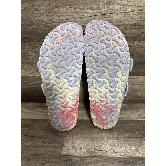 Birkenstock Arizona EVA Sandals Purple Fog Swirl Sz 9  Multicolor Beach Summer - Picture 7 of 16